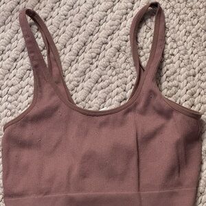 Women's Ribbed Tank Top - Brown